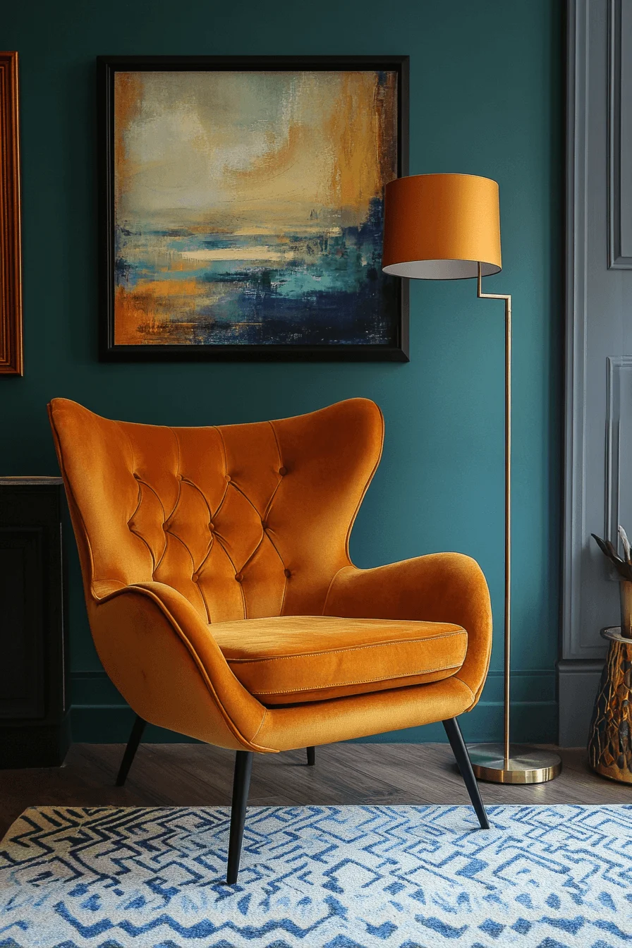 jewel tone living room