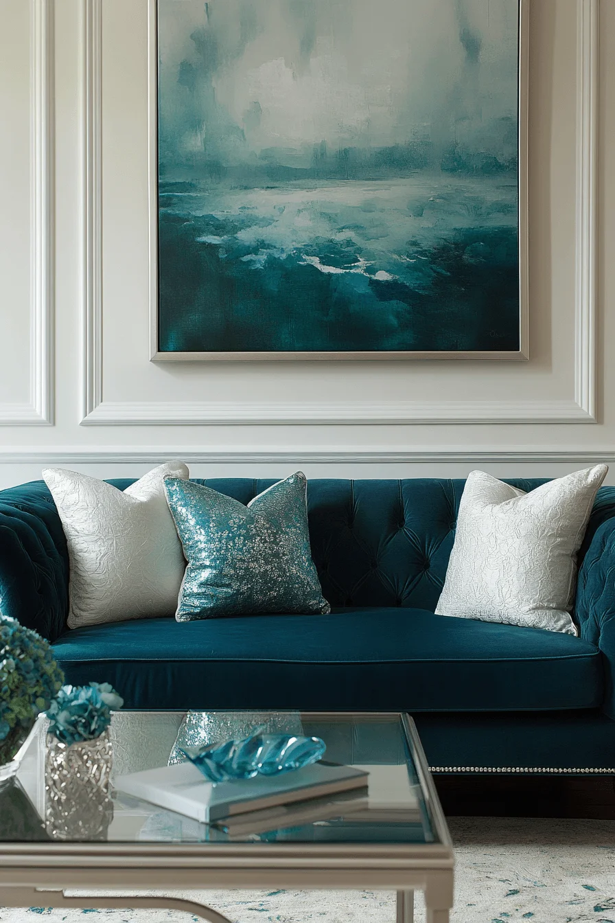 jewel tone living room