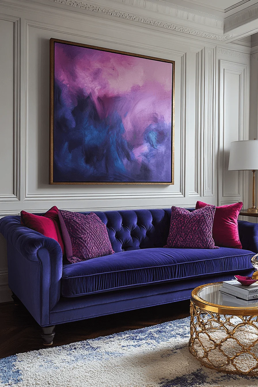 jewel tone living room