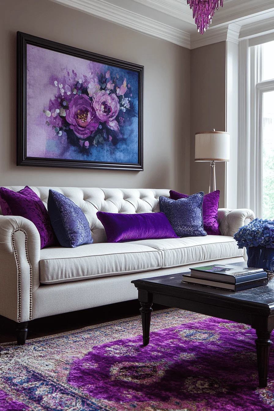jewel tone living room