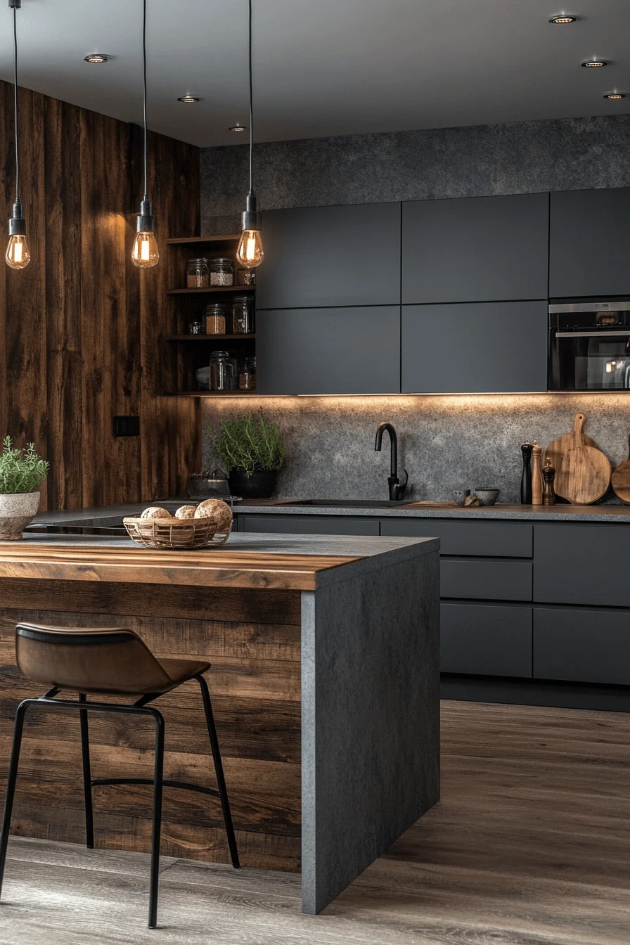 grey and white kitchen cabinets