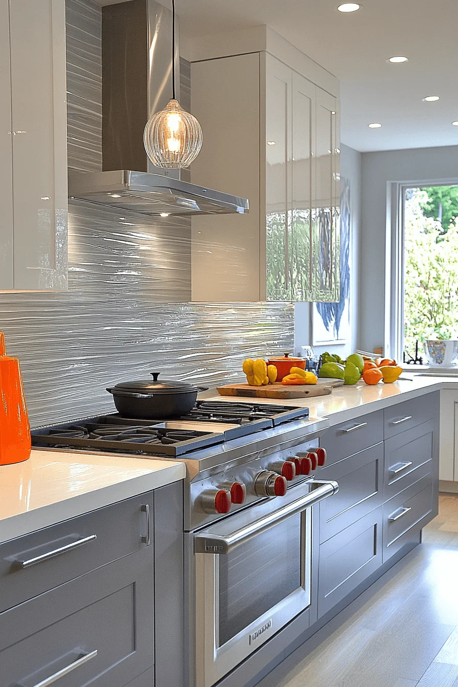 grey and white kitchen cabinets