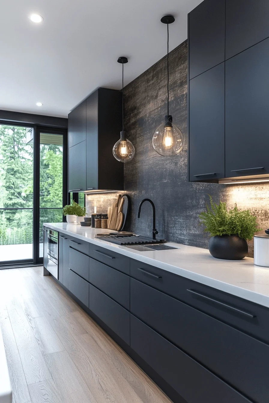 grey and white kitchen cabinets