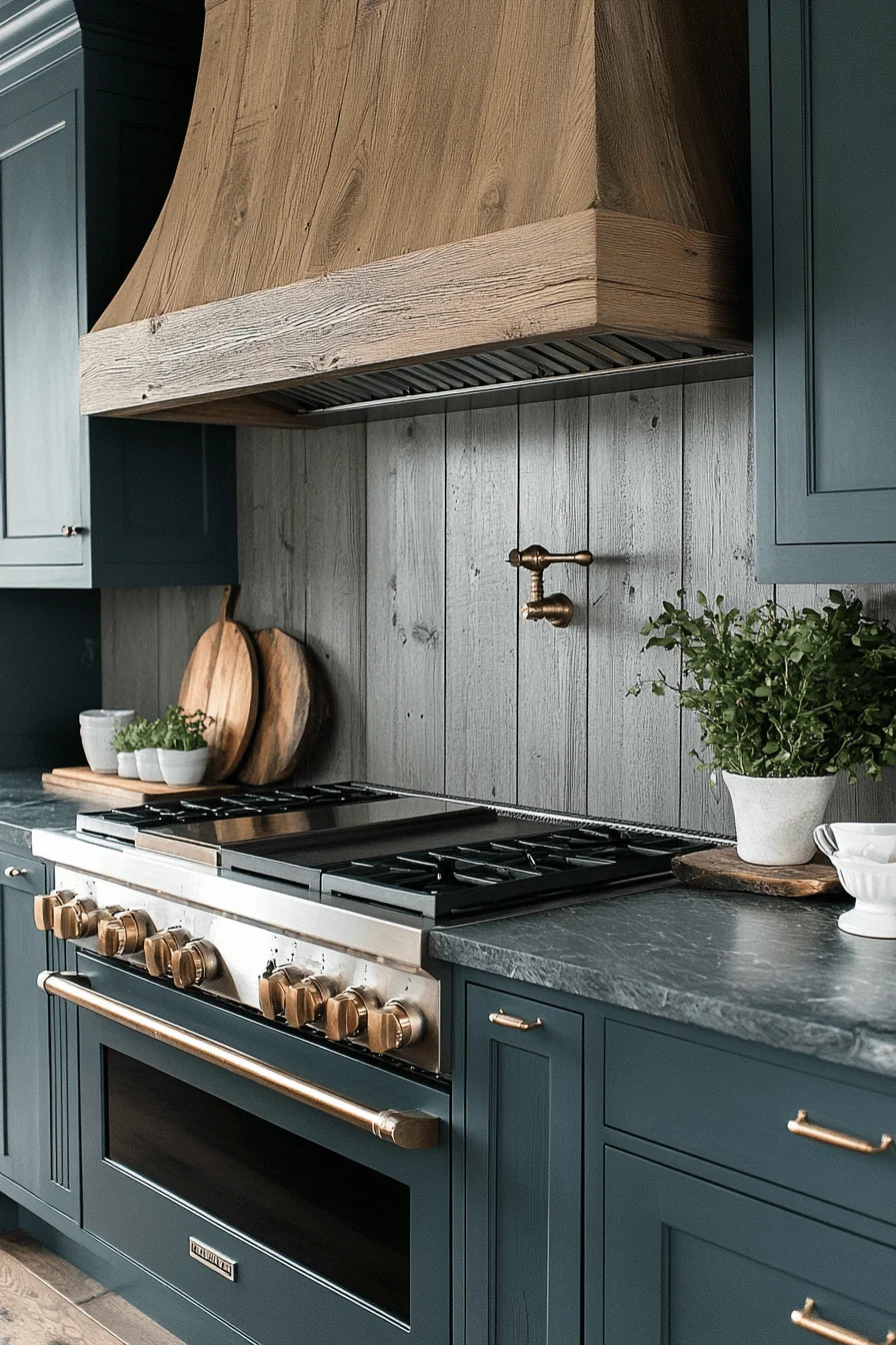 Blue Green Kitchen Cabinets