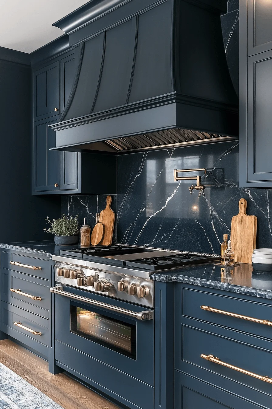 Blue Green Kitchen Cabinets