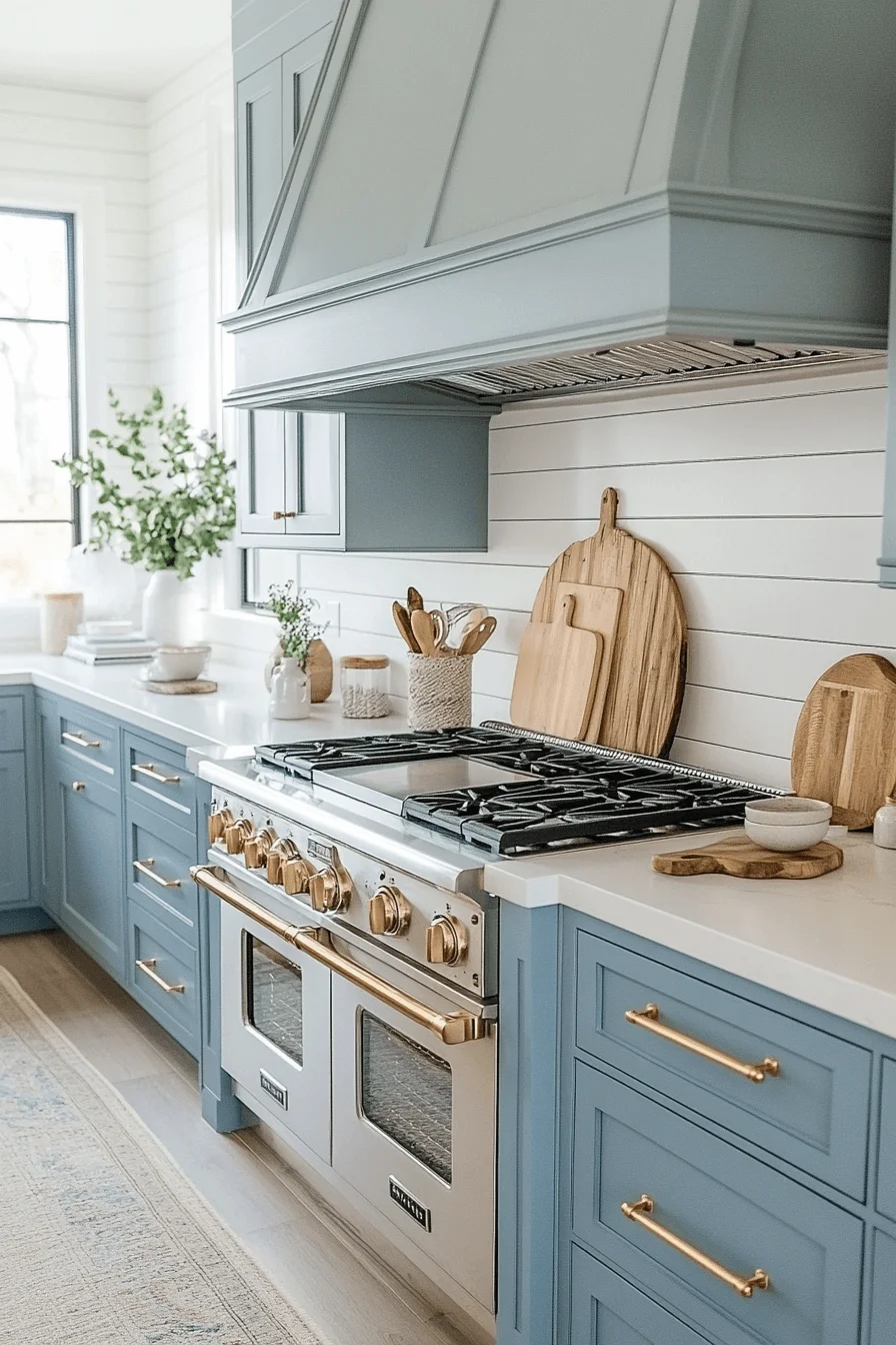 Blue Green Kitchen Cabinets