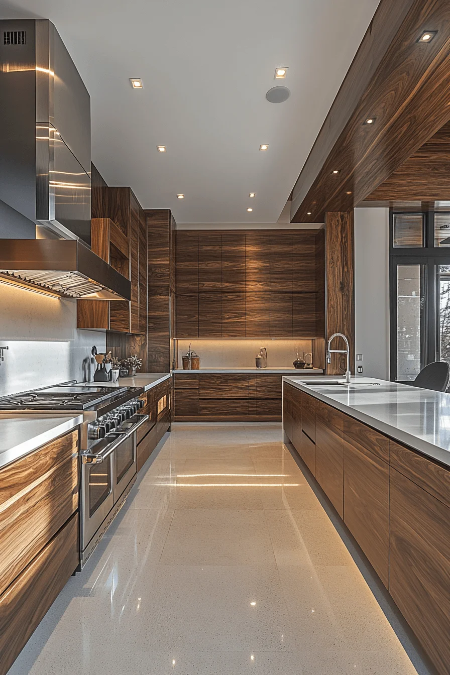 Dark Walnut Kitchen Cabinets