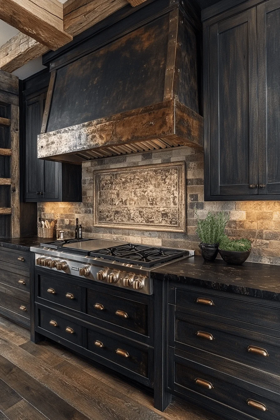 Dark Walnut Kitchen Cabinets
