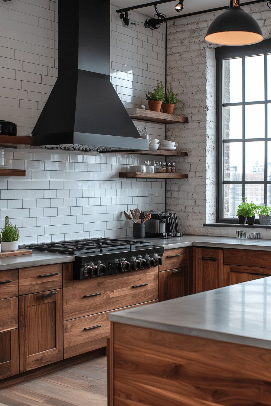 Dark Walnut Kitchen Cabinets