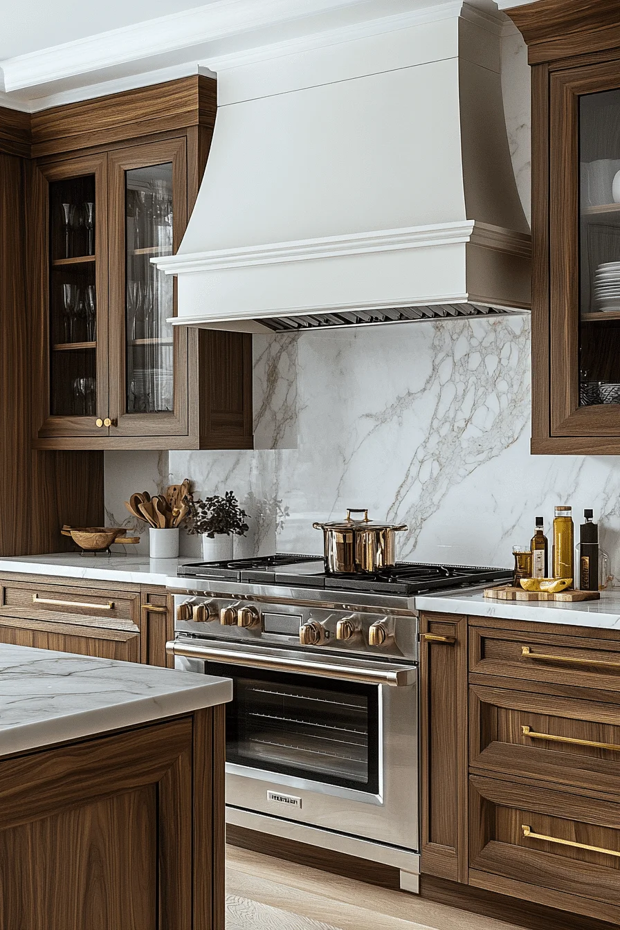 Dark Walnut Kitchen Cabinets