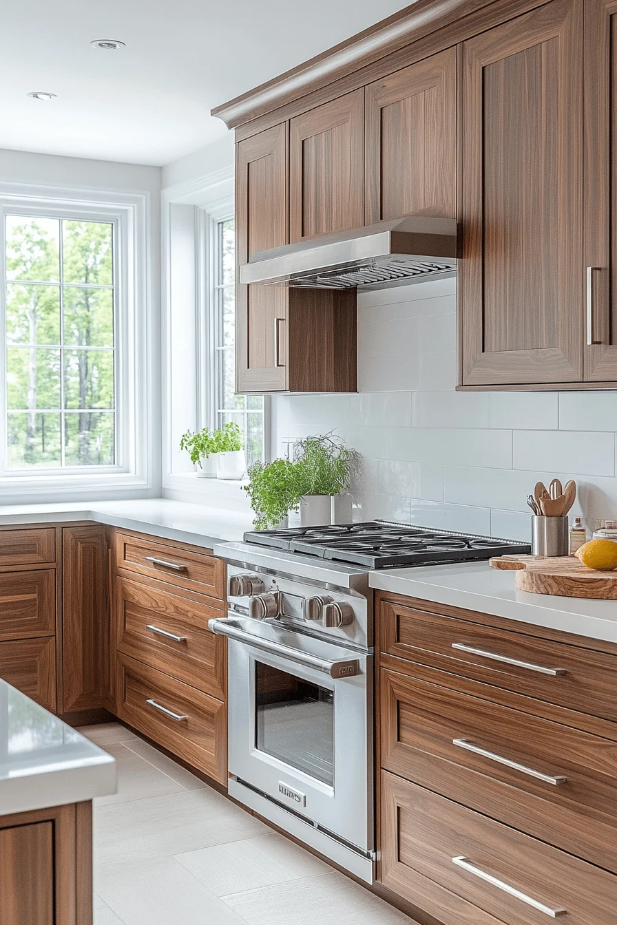 Dark Walnut Kitchen Cabinets