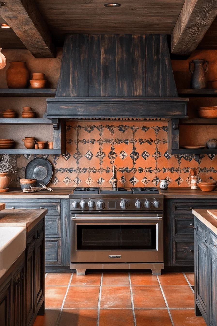 Dark Walnut Kitchen Cabinets