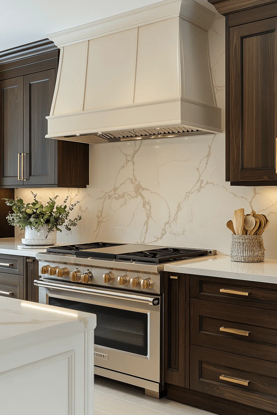 Dark Walnut Kitchen Cabinets