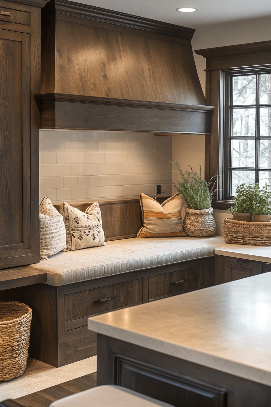 Dark Walnut Kitchen Cabinets