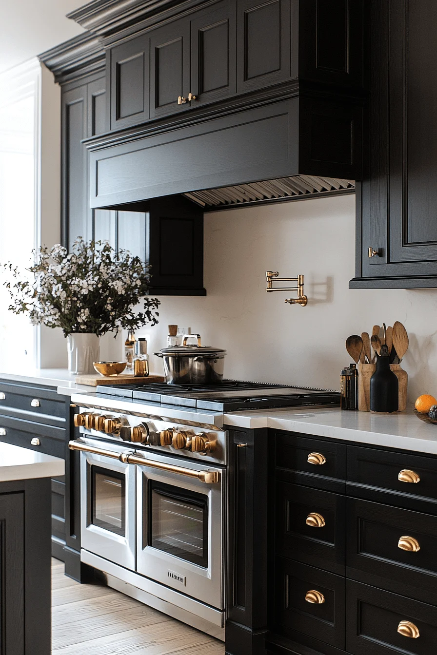 Dark Walnut Kitchen Cabinets