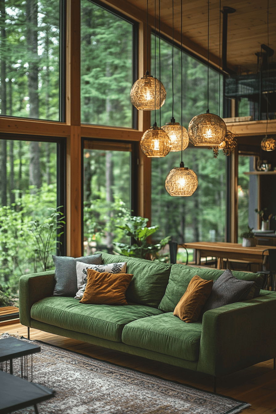 green couch living room ideas