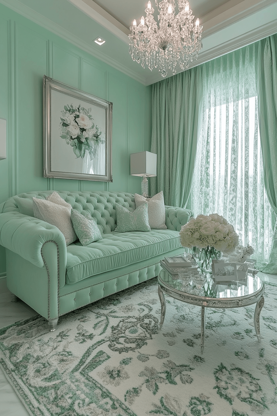 green couch living room ideas