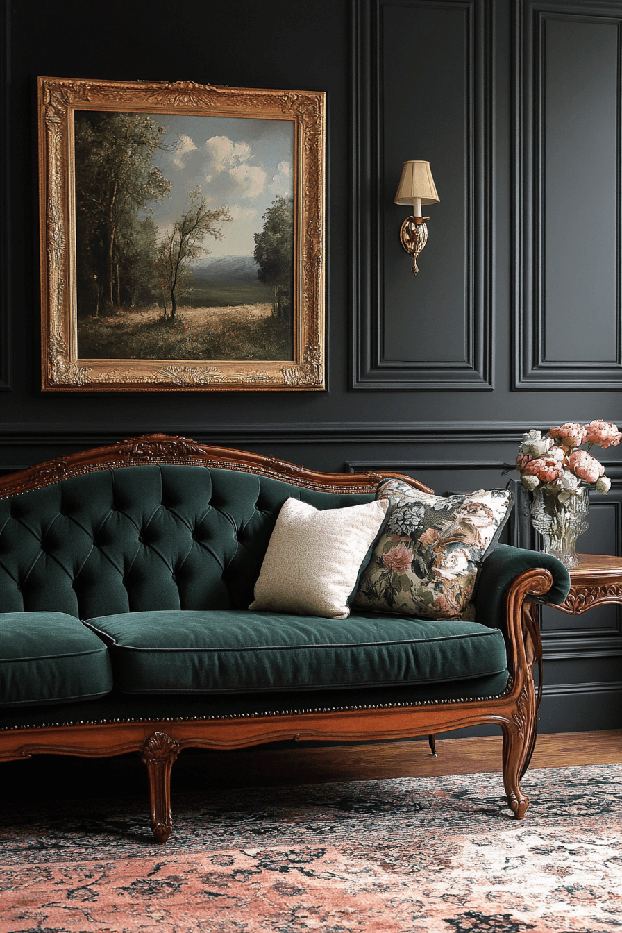 green couch living room ideas