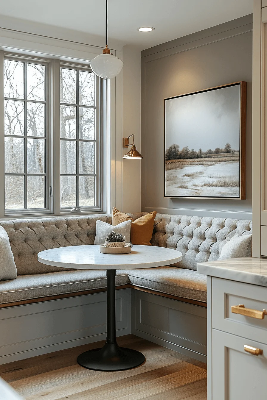 built-in seating in kitchen