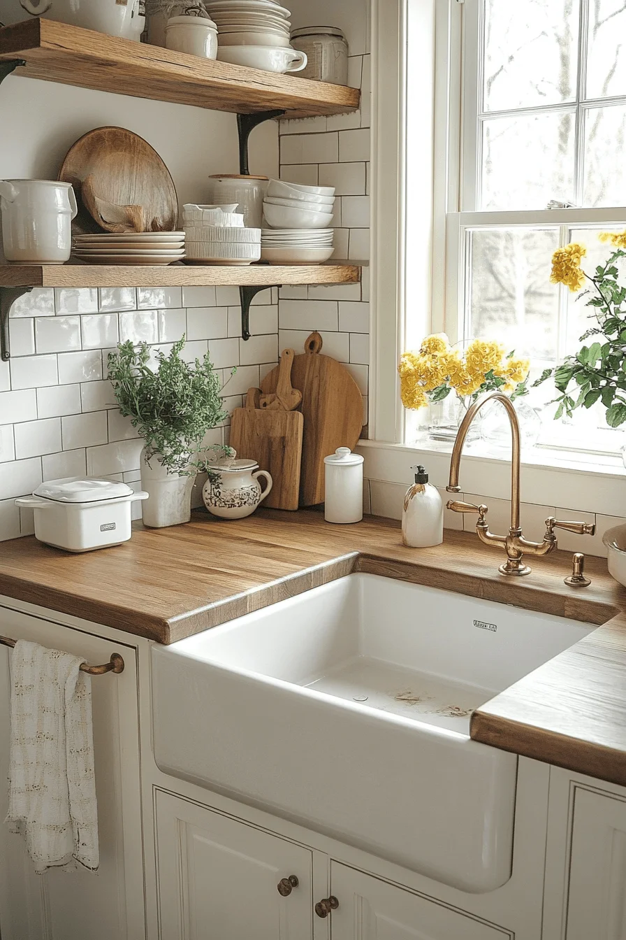tiny cottage kitchen