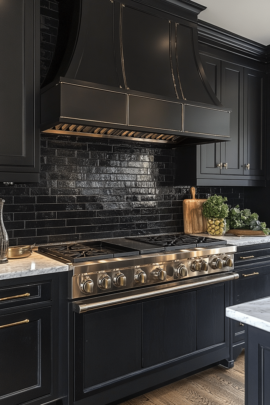 brick backsplash kitchen