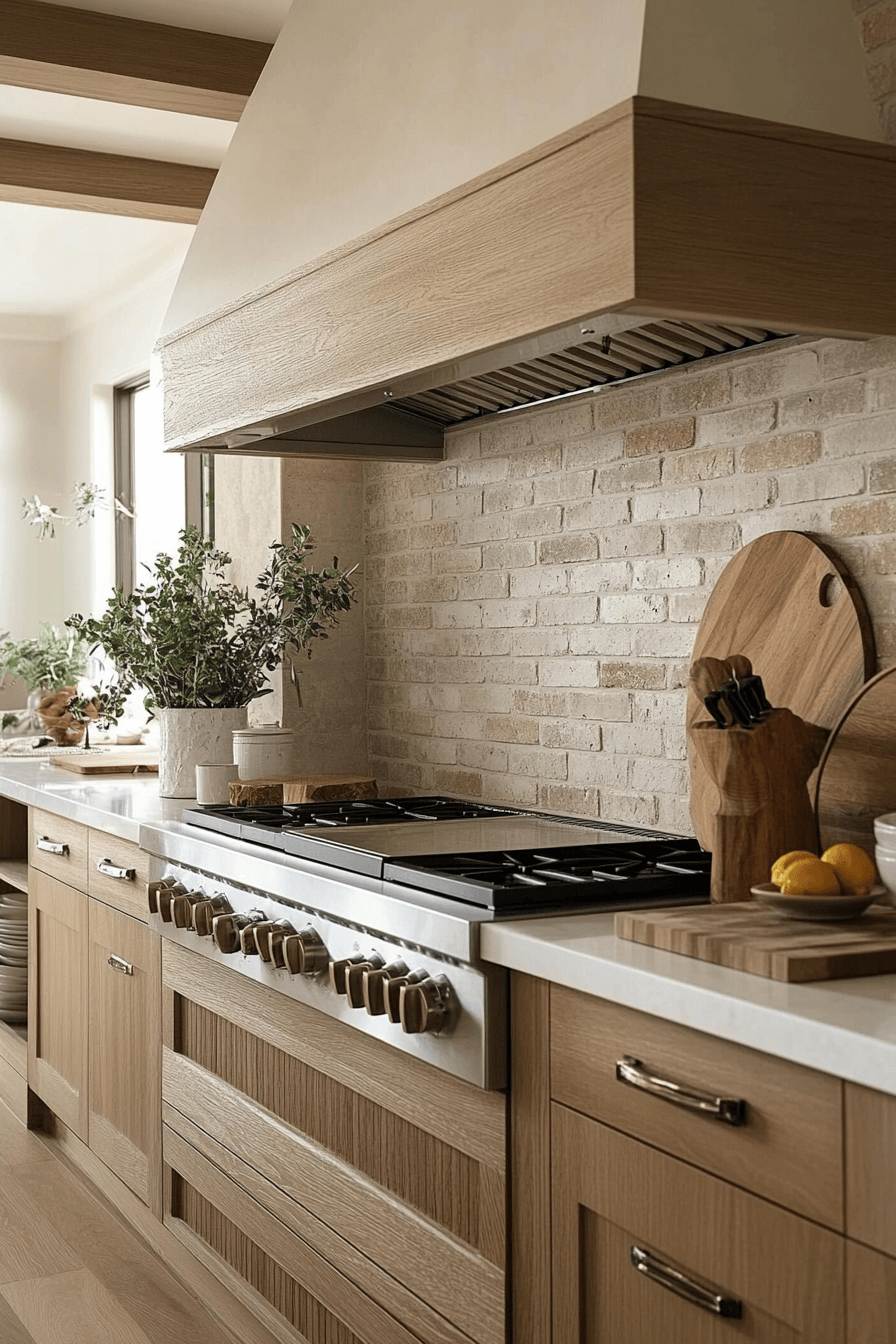 brick backsplash kitchen