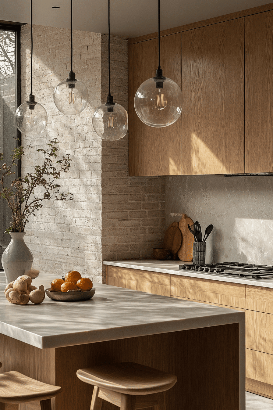 brick backsplash kitchen