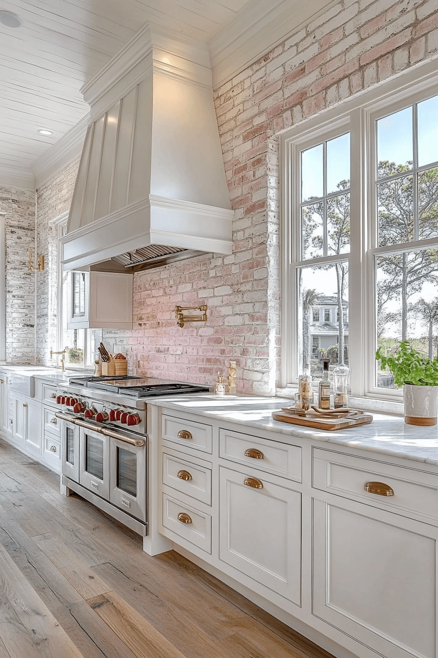 brick backsplash kitchen