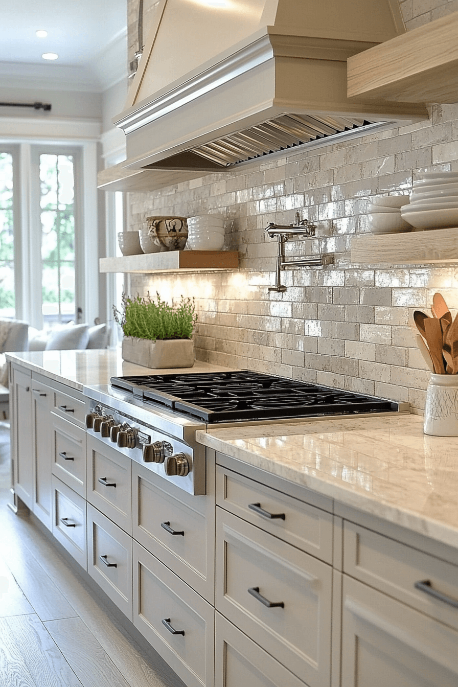 brick backsplash kitchen