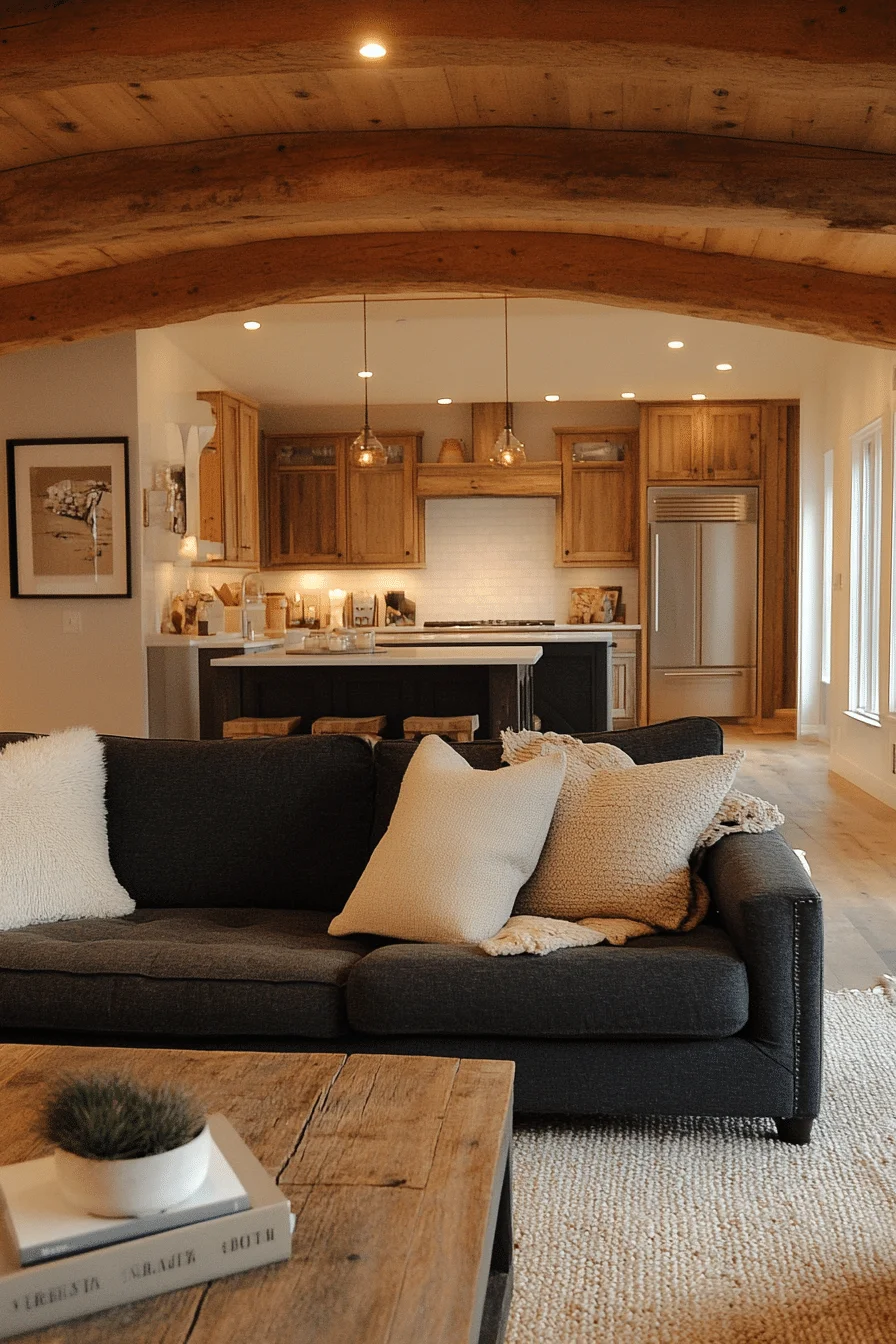 Charcoal couch living room