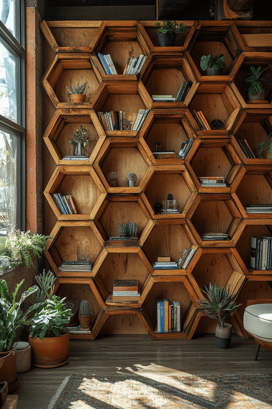 geometric bookshelf inspiration