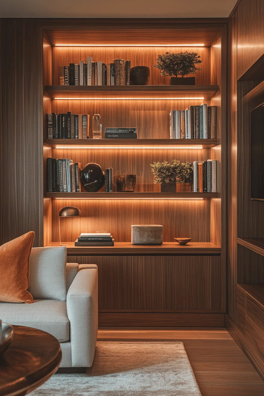 illuminated bookshelf inspiration