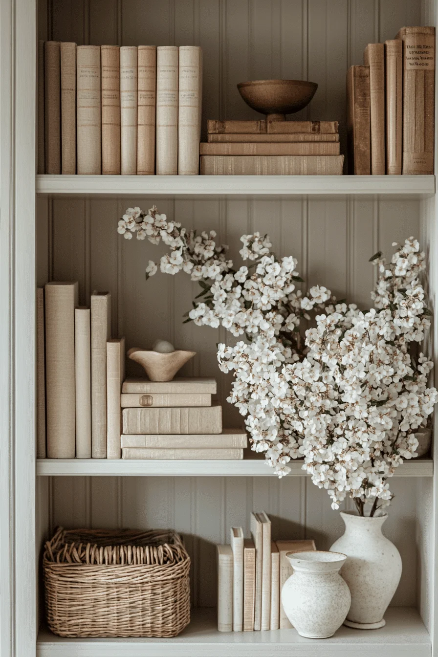 neutral bookshelf inspiration