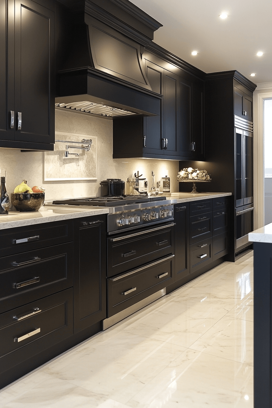 charcoal kitchen cabinets