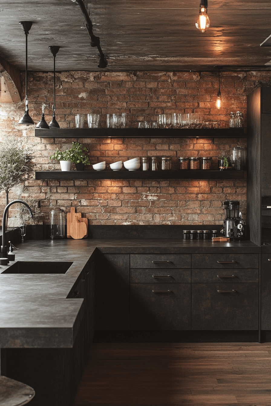 charcoal kitchen cabinets
