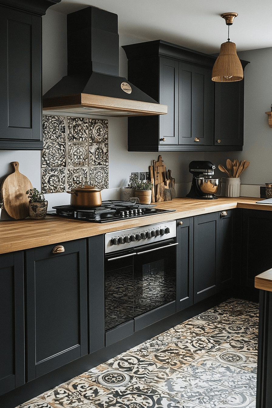 charcoal kitchen cabinets