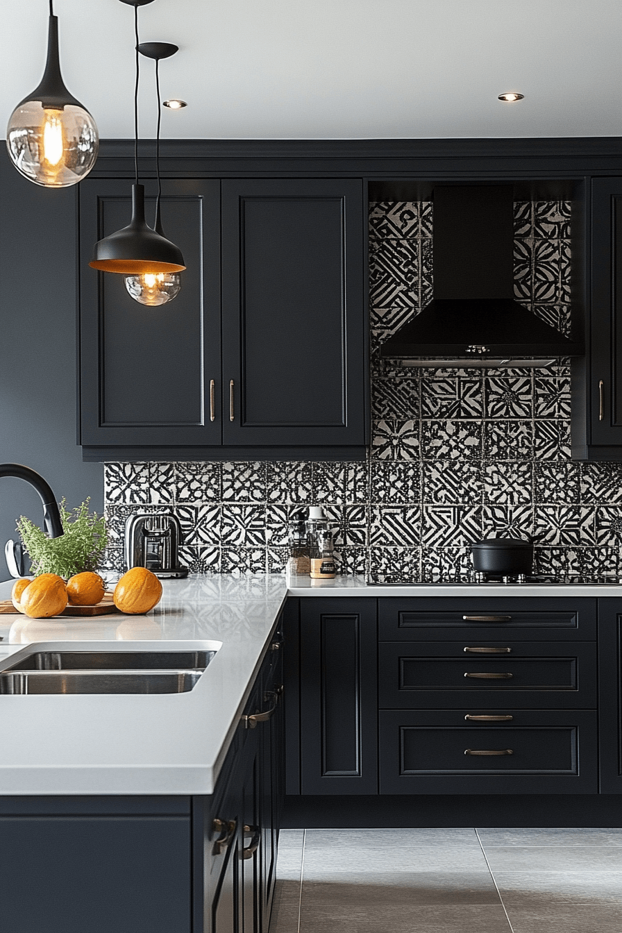 charcoal kitchen cabinets