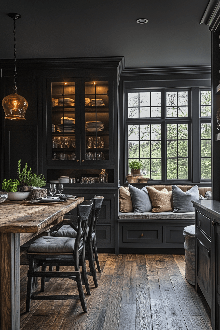 charcoal kitchen cabinets