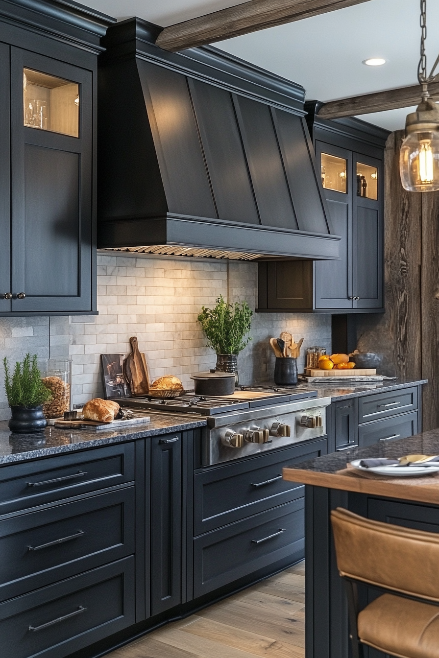 charcoal kitchen cabinets