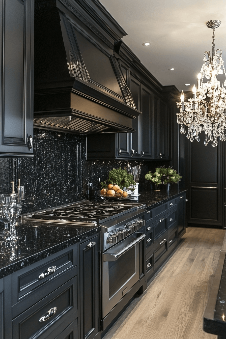charcoal kitchen cabinets