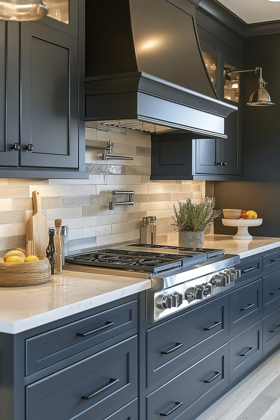 charcoal kitchen cabinets