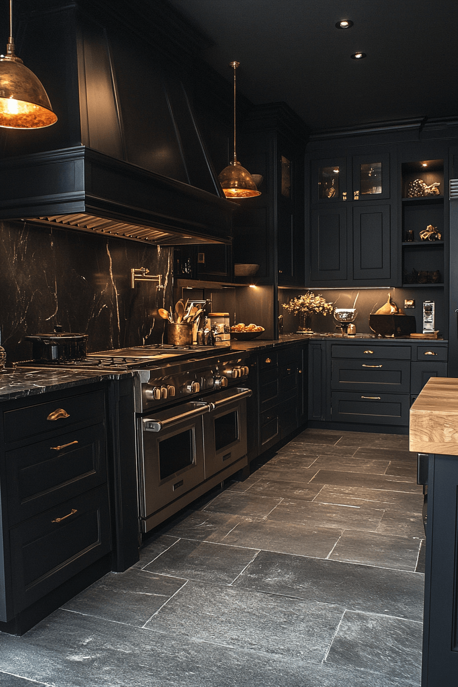 charcoal kitchen cabinets