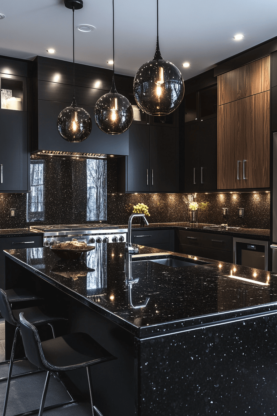 dark stained kitchen cabinets