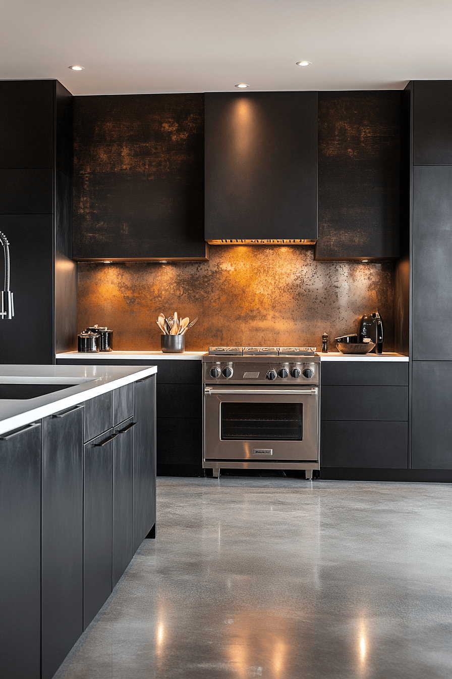 dark stained kitchen cabinets