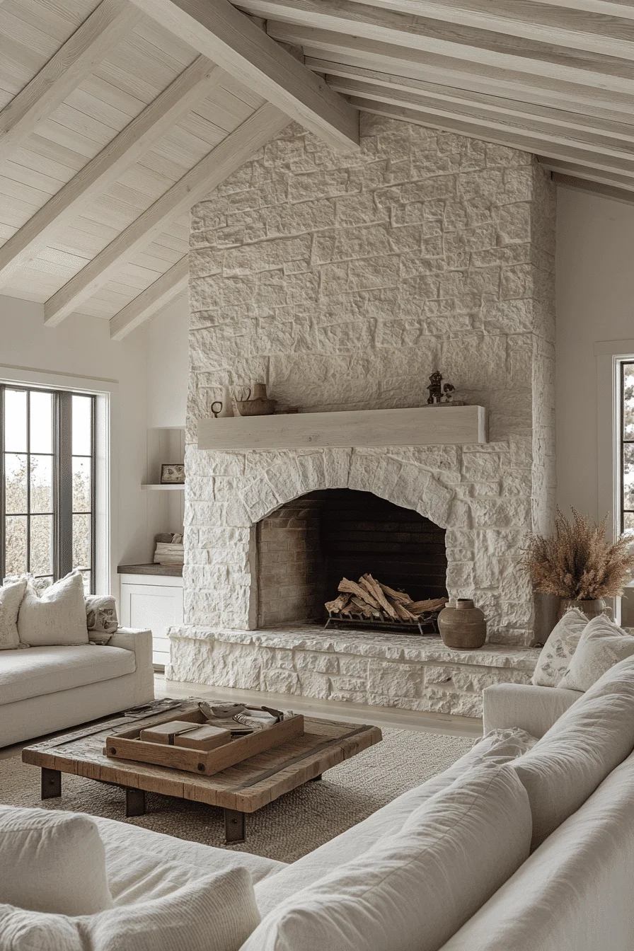 modern farmhouse fireplace