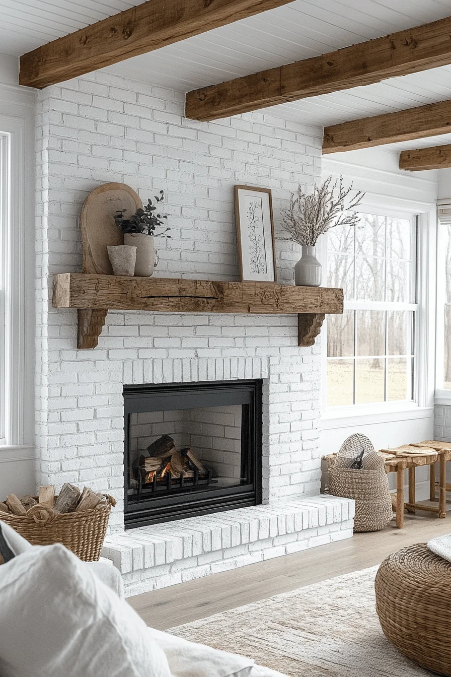 modern farmhouse fireplace