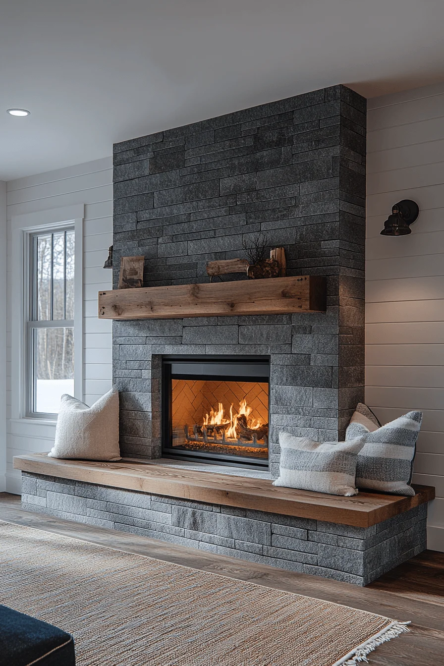 modern farmhouse fireplace