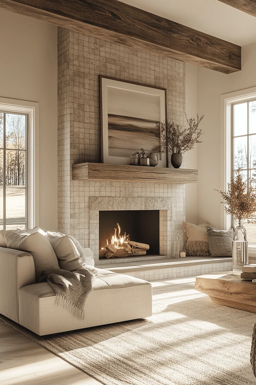 modern farmhouse fireplace