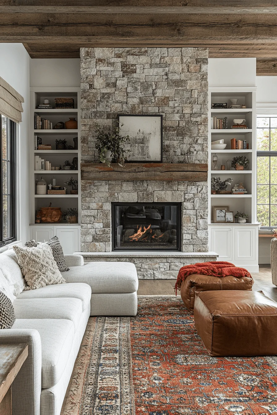 modern farmhouse fireplace