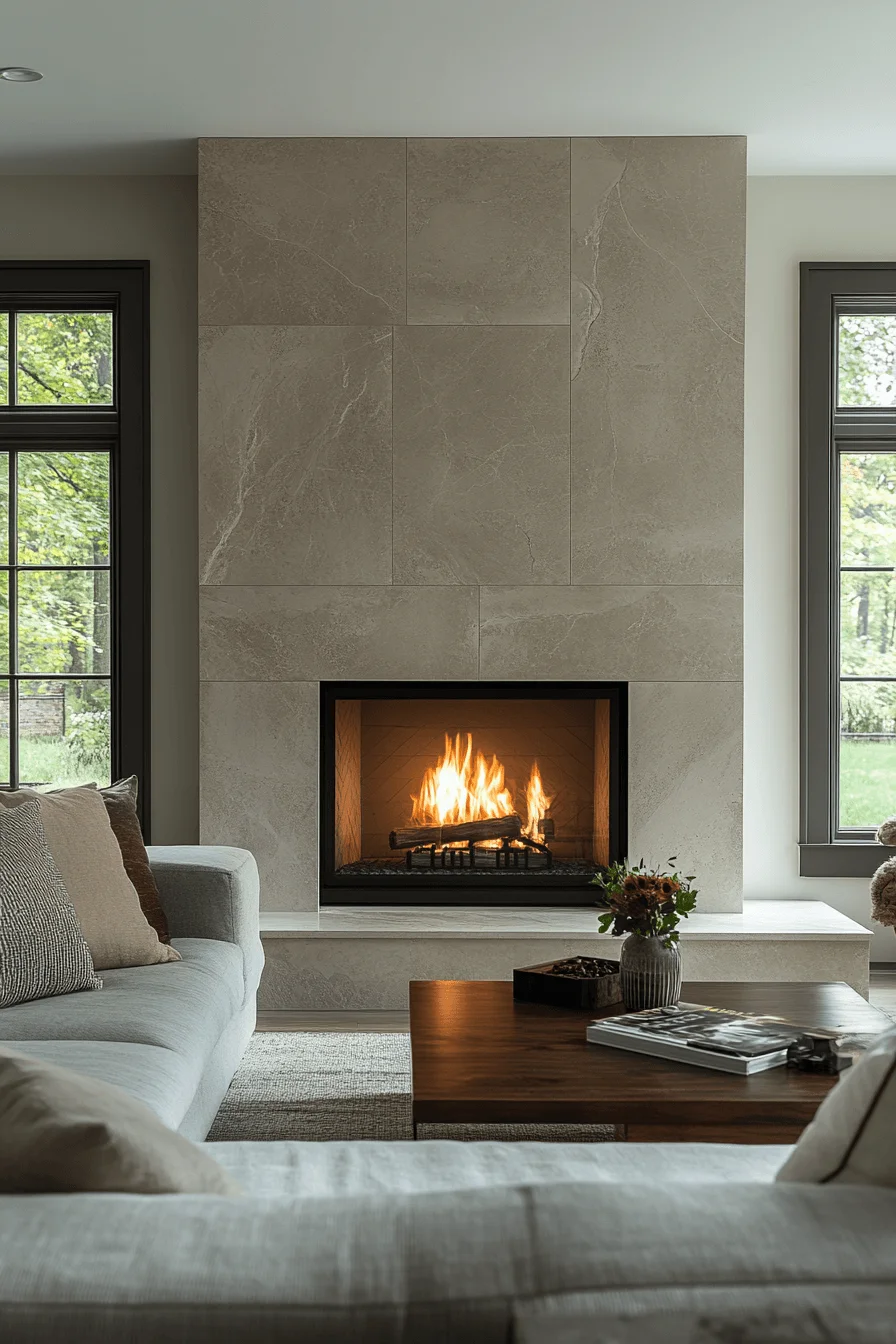 modern farmhouse fireplace